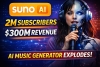 Suno Hits 2 Million Paid Subscribers and $300M ARR: The Rise of AI Music Generation