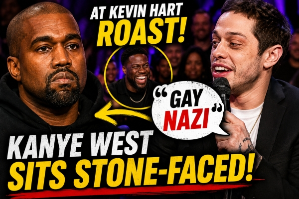 Kanye West Reacts Stone-Faced to Pete Davidson&rsquo;s &ldquo;Gay Nazi&rdquo; Joke at Kevin Hart Roast