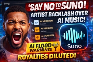 &ldquo;Say No to Suno&rdquo;: Why Artists Are Protesting AI Music and Streaming Royalty Dilution