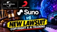 Suno v6 Faces New Sony &amp; UMG Copyright Lawsuit