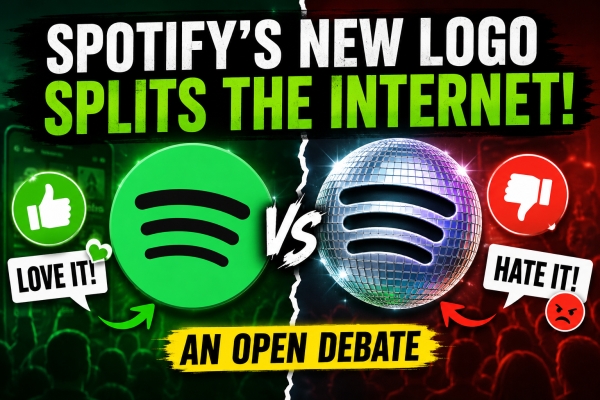 Spotify&rsquo;s New Logo Splits the Internet in Half | Love It or Hate It?