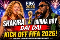Shakira and Burna Boy Kick Off FIFA 2026 with Electrifying &lsquo;Dai Dai&rsquo; Performance